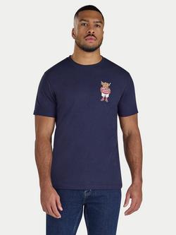 Raging Bull Cotton Regular Fit Short Sleeve Bully Boy T-Shirt, Navy/Multi, Navy/Multi