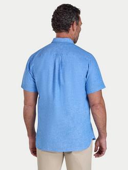 Raging Bull Linen Blend Classic Fit Shirt - view 2, Blue