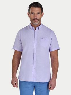 Raging Bull Linen Blend Classic Fit Shirt, Lilac