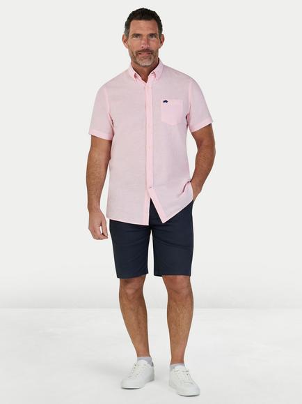 Raging Bull Linen Blend Classic Fit Shirt - view 2, Pink