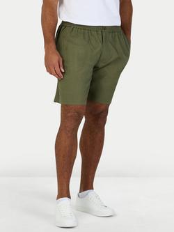 Raging Bull Linen Cotton Blend Shorts, Olive, Olive