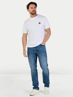 Raging Bull Cotton Regular Fit Short Sleeve Crest Logo T-Shirt - view 2, White