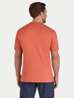 Raging Bull Cotton Regular Fit Flock Union Jack Bull T-Shirt, Orange - view 2, Orange