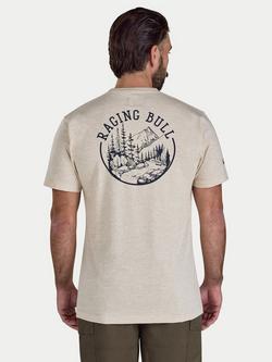 Raging Bull Cotton Regular Fit Back Graphic T-Shirt, Toast Marl - view 2, Toast Marl