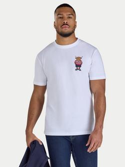 Raging Bull Cotton Regular Fit Short Sleeve Bully Boy T-Shirt, Navy/Multi, White/Multi