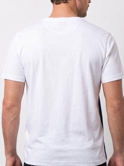 Raging Bull Engineered Stripe Crew Neck Cotton T-Shirt, Navy/Multi - view 2, Navy/Multi