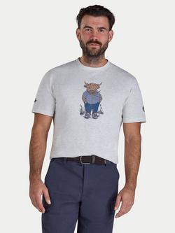 Raging Bull Cotton Blend Regular Fit Farmer Bully Boy T-Shirt, Ecru/Multi, Ecru/Multi
