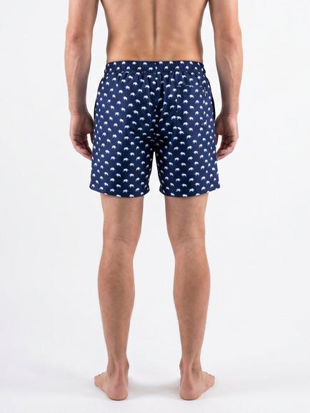 Raging Bull Printed Swim Shorts, Navy/White - view 2, Navy/White