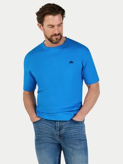 Raging Bull Cotton Regular Fit Short Sleeve Logo T-Shirt, Blue