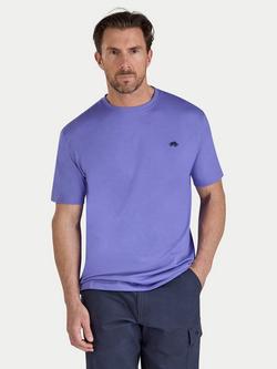 Raging Bull Cotton Regular Fit Short Sleeve Logo T-Shirt, Lilac