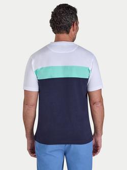 Raging Bull Cotton Regular Fit Short Sleeve Cut & Sew Panel T-Shirt, Navy/Multi - view 2, Navy/Multi