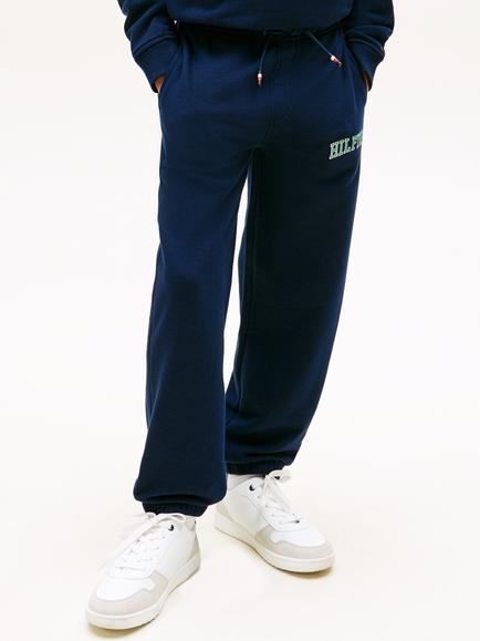 Tommy Hilfiger Kids' Logo Varsity Joggers, Dark Blue, Dark Blue
