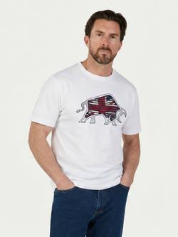 Raging Bull Slash Bull T-Shirt, White