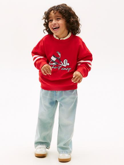 Tommy Hilfiger Kids' 'Take it Easy Cotton Sweatshirt, Red - view 2, Red