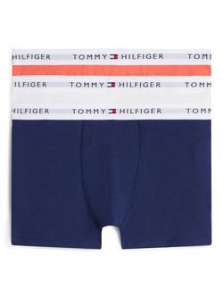 Tommy Hilfiger Kids' Logo Waistband Trunks, Pack of 3, Multi, Multi
