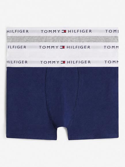 Tommy Hilfiger Kids' Logo Waistband Trunks, Pack of 3, Multi, Multi