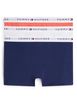 Tommy Hilfiger Kids' Logo Waistband Trunks, Pack of 3, Multi - view 2, Multi