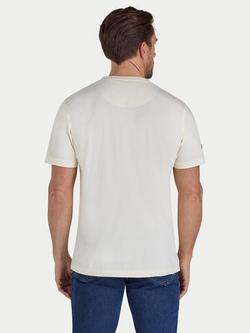 Raging Bull Cotton Regular Fit Short Sleeve Racers Graphic T-Shirt, Cream/Black - view 2, Cream/Black