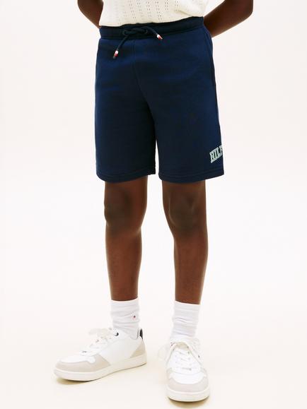 Tommy Hilfiger Kids' Logo Varsity Shorts, Dark Blue