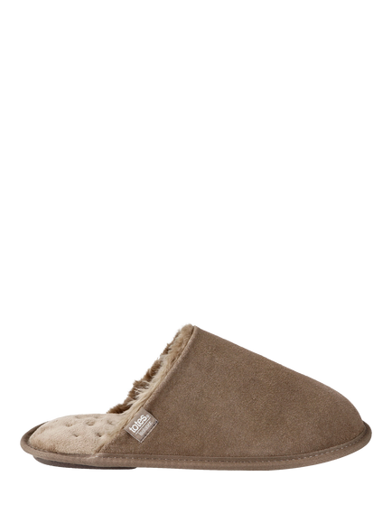 totes Men's Isotoner Mule Suede Slippers, Sand