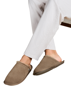 totes Men's Isotoner Mule Suede Slippers - view 2, Sand