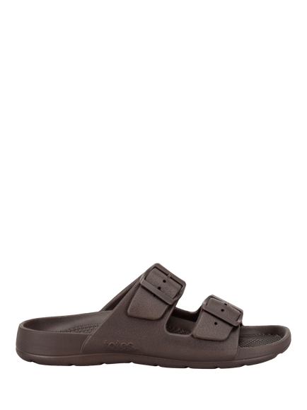 totes Men's Solbounce Adjustable Double Buckle Sliders, Brown