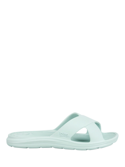 totes SOLBOUNCE Cross Strap Slider Sandals, Mint