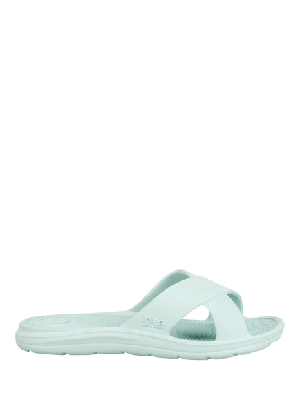 totes SOLBOUNCE Cross Strap Slider Sandals, Mint