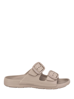 totes SOLBOUNCE Adjustable Buckle Slider Sandals, Taupe