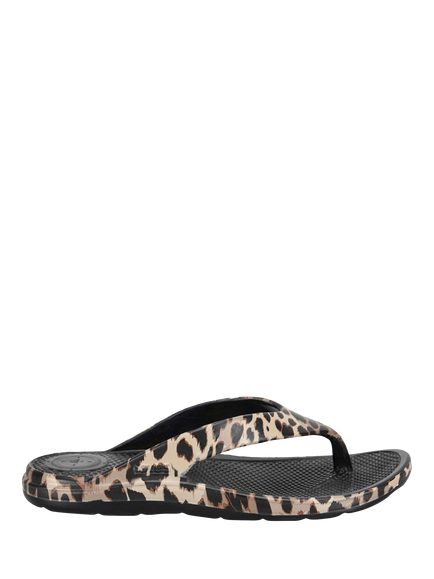 totes SOLBOUNCE Toe Post Sandals, Animal Print