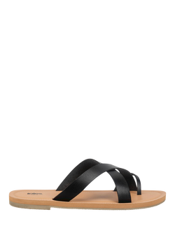 totes Toe Post Strappy Sandals, Black, Black