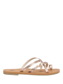 totes Toe Post Plaited Strappy Sandals, Rose Gold, Rose Gold