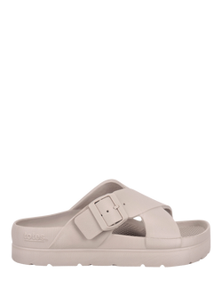 totes SOLBOUNCE Cross Strap Sandals, Taupe