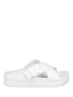 totes SOLBOUNCE Cross Strap Sandals, White