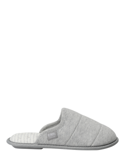 totes Isotoner Women's Marl Quilted Mule Slippers, Grey, Grey
