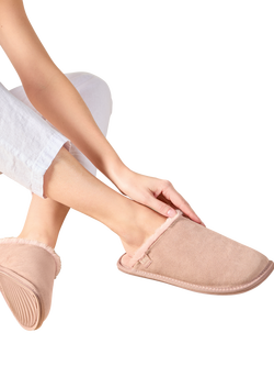 totes Isotoner Women's Suede Mule Slippers - view 2, Pink