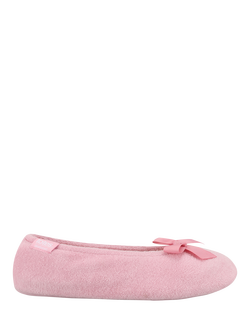 totes Terry Ballerina Slippers, Pastel Pink