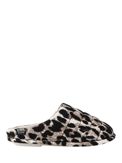 totes Isotoner Women's Animal Swept Back Mule Slippers, Multi, Multi