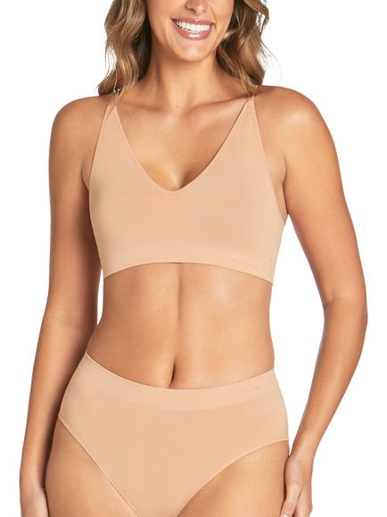 Ambra Purebasics Non Wired Modal Seamfree Padded Comfort Bra, Nude