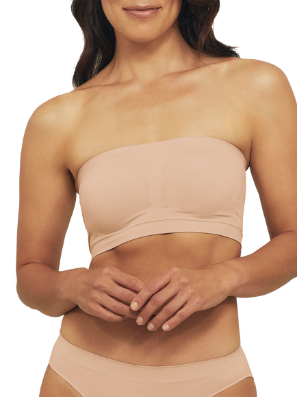 Ambra Bare Essentials Non Wired Padded Seamfree Bandeau, Beige