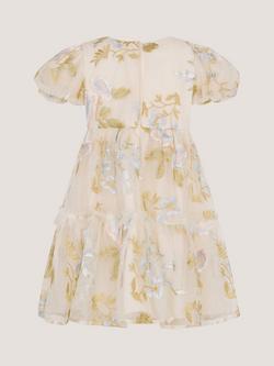 Monsoon Baby Azalea Embroidered Ruffle Dress, Multi - view 2, Multi