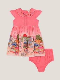 Monsoon Baby London Scene Dress Set, Pink, Pink