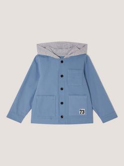 Monsoon Kids' Hooded Chore Jacket, Blue, Blue