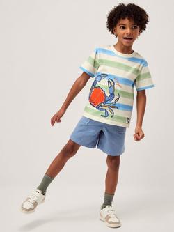 Monsoon Kids' Plain Cotton Pull On Shorts, Blue