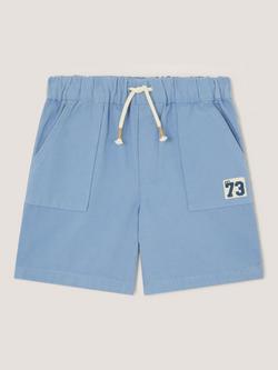 Monsoon Kids' Plain Cotton Pull On Shorts - view 2, Blue