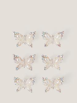 Monsoon Kids' Bridesmaid Butterfly Claw Clip, Pack of 6, Ivory