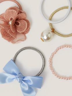 Monsoon Kids' Flower Bow Hair Bands, Pack of 5, Multi - view 2, Multi