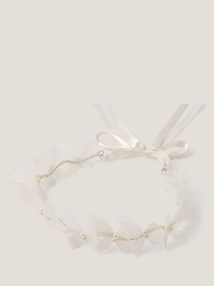 Monsoon Kids' Butterfly Flower Crown, Ivory, Ivory