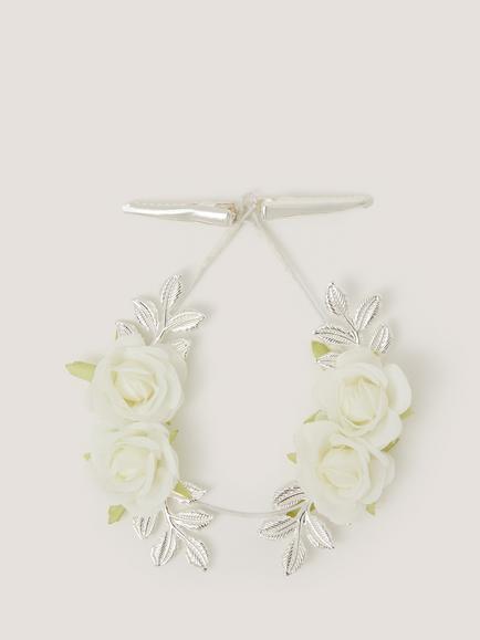 Monsoon Kids' Bridesmaid Flower Garland Hair Clip, Ivory, Ivory
