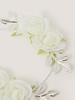 Monsoon Kids' Bridesmaid Flower Garland Hair Clip, Ivory - view 2, Ivory